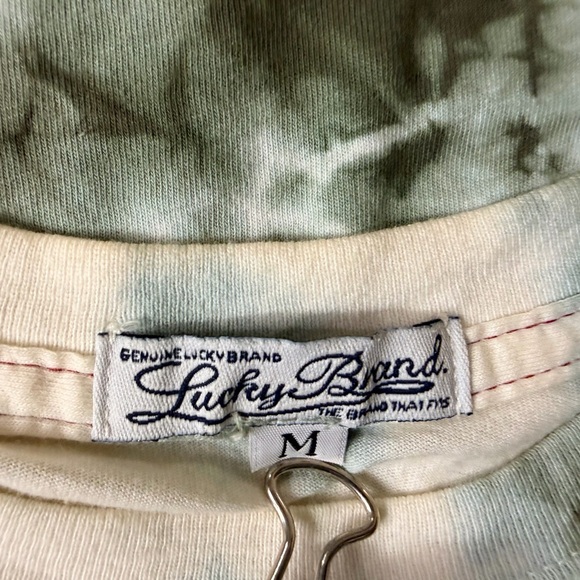 Lucky Brand Green and White Tie-Dye T-Shirt - Picture 7 of 7